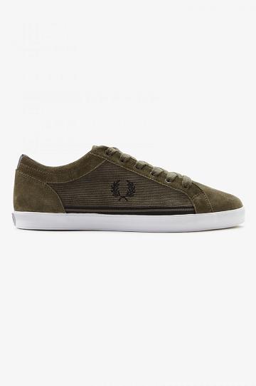 Olive Fred Perry Baseline Men's Shoes | PH 1110BEXC